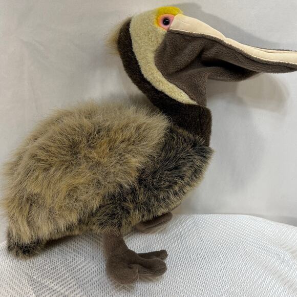 Brown Pelican Bird Plush Realistic Stuffed Animal Toy 2011 Fiesta Toys 14" - Picture 1 of 6